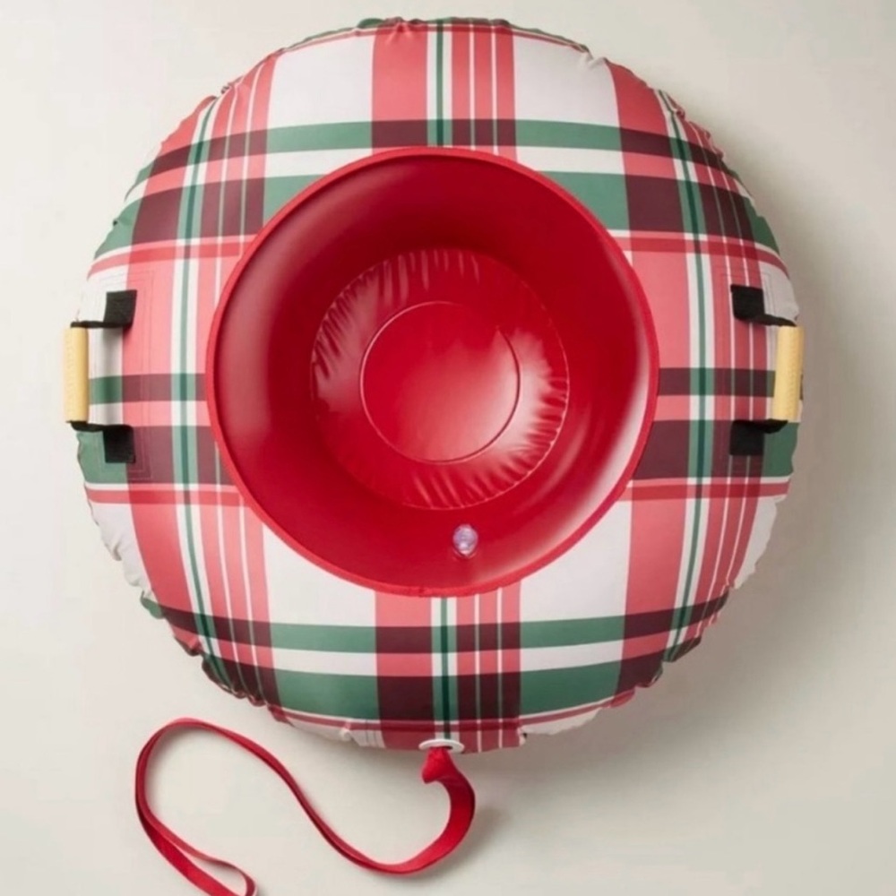 Target Hearth and Hand Magnolia Festive Plaid Inflatable Snow Tube New In Box